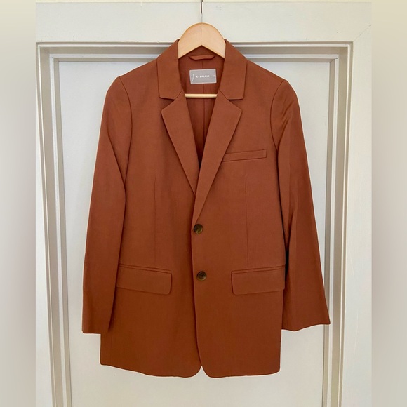 Everlane - The Cotton-Linen Blazer, Size 2, Color: Soft Rust, NWOT - Picture 7 of 9
